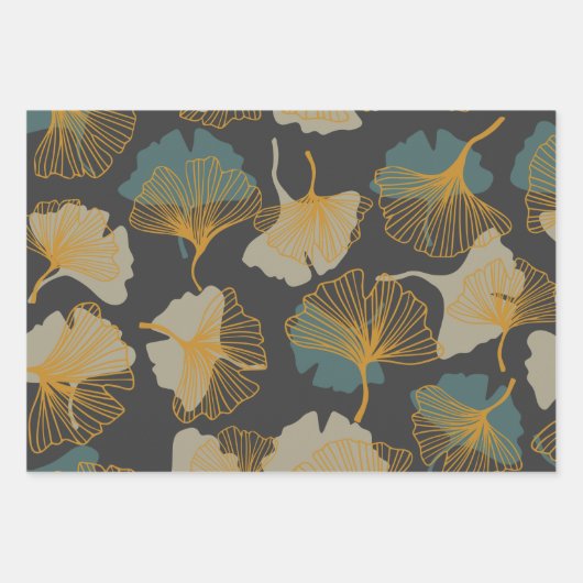 Elégant Motif Feuille Ginkgo en automne Couleur d' (Devant 2)