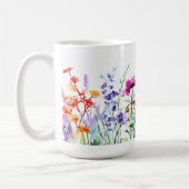 Elégant Motif Fleur Cadeau 🌿 tasse de café 15oz (Gauche)