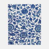 Élégant motif floral bleu - Couverture molaire mol (Devant)