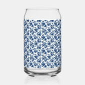 Elégant motif Floral bleu Peonies Vintages (Recto)