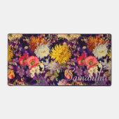 Élégant motif floral jaune violet (Recto)