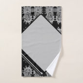 Elégant Motif géométrique Abstrait gris Var (Serviette à main)