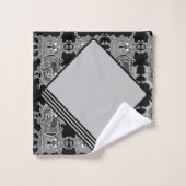 Elégant Motif géométrique Abstrait gris Var (Gant de toilette)