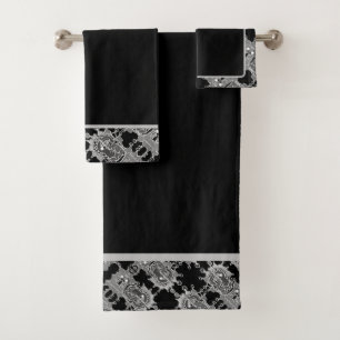 Élégant Motif géométrique Abstrait noir Var1