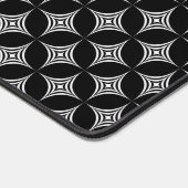 Elégant Motif géométrique Diamant Blanc sur Noir (Coin)