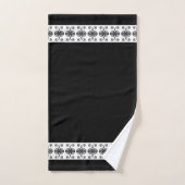 Élégant Motif géométrique noir et blanc (Serviette à main)