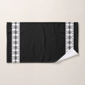 Élégant Motif géométrique noir et blanc (Serviette à main)