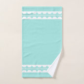 Élégant Motif géométrique Turquoise (Serviette à main)