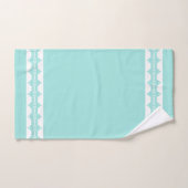 Élégant Motif géométrique Turquoise (Serviette à main)