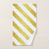 Élégant Motif Gold Stripes (Serviette à main)