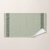 Élégant Motif grec sur Sage Green (Serviette à main)