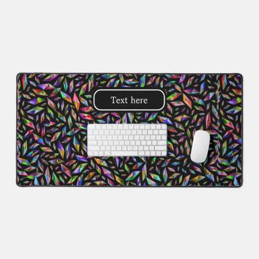Élégant Motif moderne Multicolor Gem sur noir (Clavier et souris)