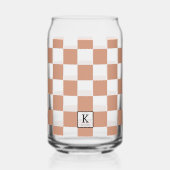 Élégant Motif Monogramme en terre cuite Check (Verso)