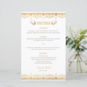 Elegant Motif or menu Mariage indien (Debout devant)