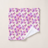 Elégant Motif papillon rose Pastel Design (Gant de toilette)
