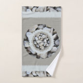 Elégant motif tendance de beaux galets gris (Serviette à main)