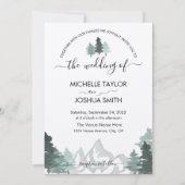 Elegant Mountain Forest Rustic Destination Invitat Kaart (Voorkant)