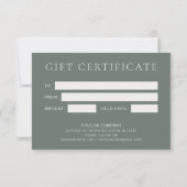 Elegant Mountain Torn Edge Certificate Gift Kaart (Achterkant)