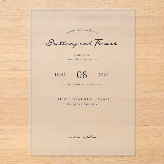 Elegant Mountain Wedding Invitation (Recto)