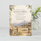 Elegant Mountain Wedding Invitation (Debout devant)