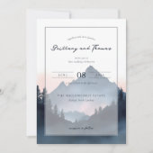Elegant Mountain Wedding Invitation (Devant)