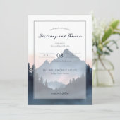 Elegant Mountain Wedding Invitation (Debout devant)