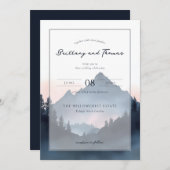 Elegant Mountain Wedding Invitation (Devant / Derrière)