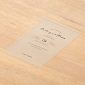 Elegant Mountain Wedding Invitation Acryl Uitnodigingen (Laagn)