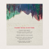 Elegant Mountain Wedding Menu Visitekaartjes (Buitenkant ongevouwen)