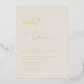 Elegant Mountains Weddenschap Gold Folie Uitnodiging (Voorkant)