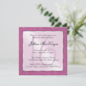 Elegant mousserend roze zoet 16 Glitter Invite Kaart (Staand voorkant)