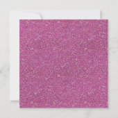Elegant mousserend roze zoet 16 Glitter Invite Kaart (Achterkant)