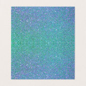 Elegant mousserende babyblauwe glitter visitekaartjes (Binnenkant ongevouwen)