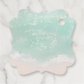 Elegant mousserende oceaanliefde bedankt strandbru bedankjes labels (Achterkant)