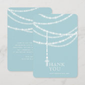 Elegant mousserende Rosary Beads en Cross Religies Kaart (Voorkant / Achterkant)