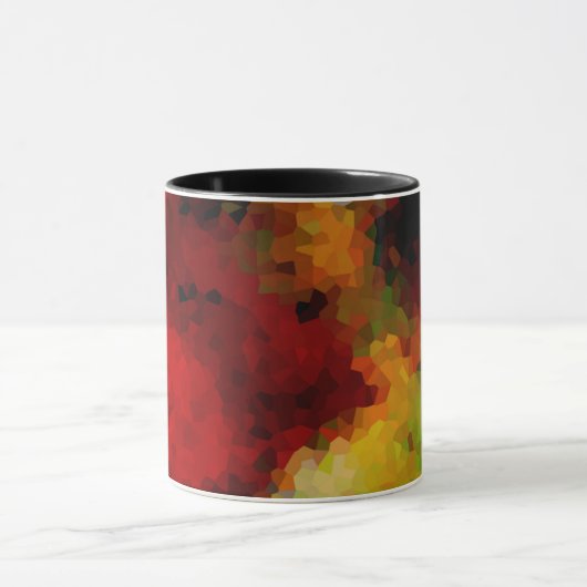 Elegant, mozaïekpatroon, meerkleurig, abstract mok (Midden)