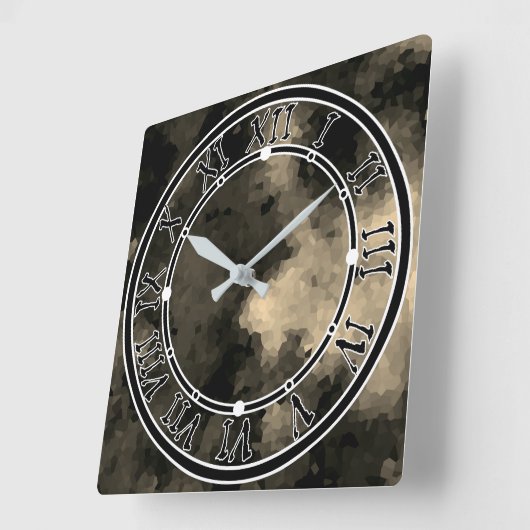 Elegant, mozaïekpatroon, meerkleurig, abstract vierkante klok (Hoek)