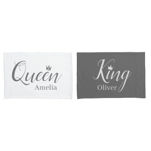 Elegant Mr en Mrs | Koning en Koningin Modern Mini Kussensloop (Voorkant-Set)