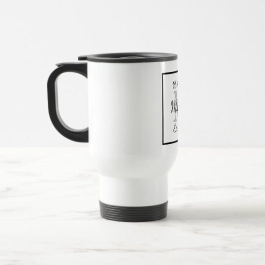 Elegant Mr. en Mrs Monogram Black Reisbeker (Links)