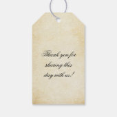 Elegant Mr en Mrs Script Custom Monogram Cadeaulabel (Achterkant)