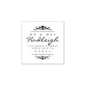 Elegant Mr & Mrs Script Bruiloft Retouradres Rubberstempel (Afrduk)