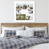 Elegant Mr & Mrs Wedding Photo Collage Canvas Afdruk (Insitu (Slaapkamer))