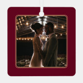 Elegant Mr & Mrs  Wedding Photo Ornament  (Achterkant)