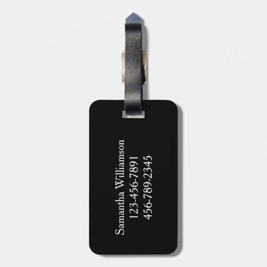 Elegant Mrs Travel Bagagelabel (Achterkant verticaal)