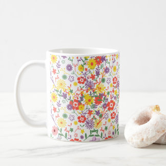Élégant Mug à Café Fleur Sauvage | Botanique Flora