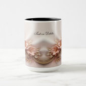 Élégant Mug Floral Orange Pêche (Centre)