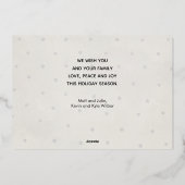 Elegant Multi Photo Joyful Silver Folie Feestdagenkaart (Achterkant)