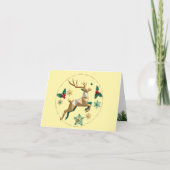 Elegant Multicolor Reindeer Christmas Greeting Car Bedankkaart (Voorkant)