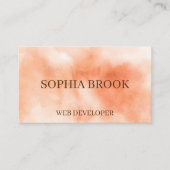 Elegant multiple ocher oranje waterverf schilderij visitekaartje (Voorkant)