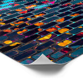 Elégant mur de briques Abstrait moderne | Poster (Coin)